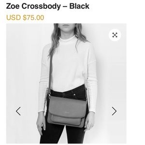 Black crossbody vegan leather purse